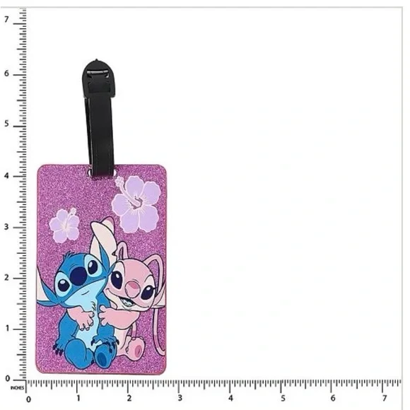 Disney Stitch and Angel Pink Glitter Luggage Tags - Picture 7 of 7
